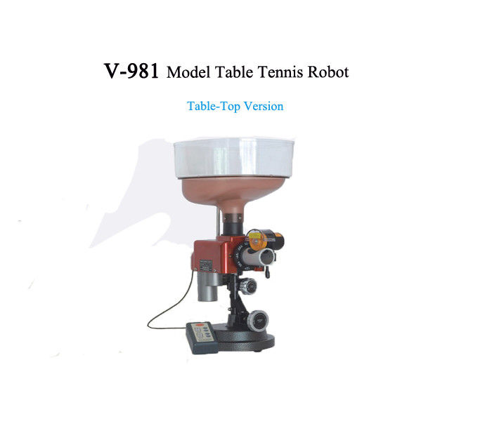 بسيطة التلقائية تنس الطاولة روبوت الأسود والأحمر يسهل حملها