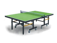 Single Folding Competition Ping Pong Tables , Blue Top Easy Install with Moveable Wheel Table