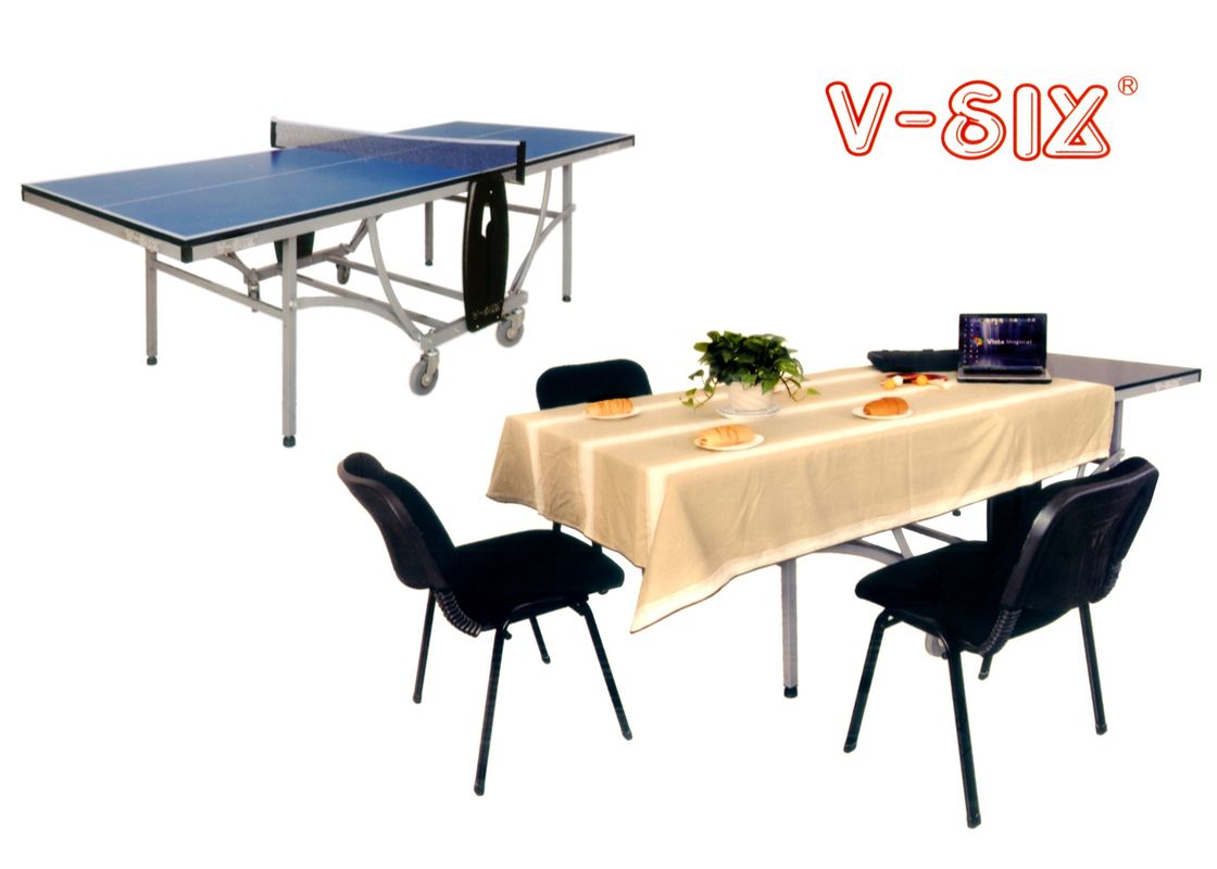 متعدد الأغراض الزرقاء الطاولة، طاولة تنس الطاولة مانعة لتسرب الماء في الهواء الطلق/داخلية
