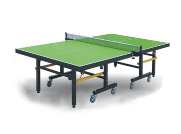 المنافسة قابلة للطي تنس الطاولة جدول داخلي اللون الأخضر مع حجم الإطار 20 * 50 مم